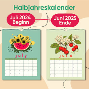 Halbjahreskalender 2024-2025 für saisonales Obst und Gemüse