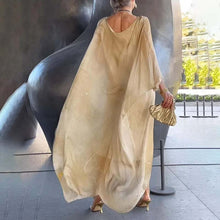 Laden Sie das Bild in den Galerie-Viewer, Elegantes Chiffonkleid mit Marmorprint