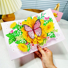 Laden Sie das Bild in den Galerie-Viewer, 3D Handgemachte Blume Grußkarte