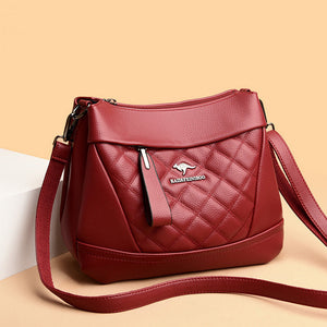 Rhomboid Tasche aus gekörntem Leder