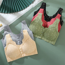 Laden Sie das Bild in den Galerie-Viewer, Bequemer Spitzen-BH mit Knöpfen vorne