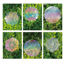 Laden Sie das Bild in den Galerie-Viewer, PVC Bunte Adsorptionsregenbogenglasfensteraufkleber, 6 Stk