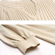 Laden Sie das Bild in den Galerie-Viewer, Lockeres Pulloverkleid mit Laternenärmeln