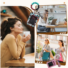 Laden Sie das Bild in den Galerie-Viewer, Stylischer Kartenhalter mit Silikon-Perlen-Armband
