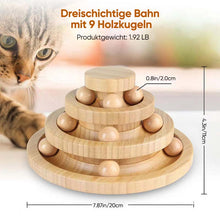Laden Sie das Bild in den Galerie-Viewer, Katzenspielzeugkarussell aus Massivholz