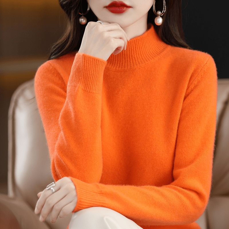 Damen-Pullover mit Stehkragen