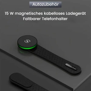 2-in-1 Zusammenklappbares Magnetisches Kabelloses Autoladegerät
