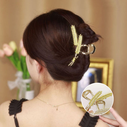 Metall-Haarspange in Form eines Weizenohrs