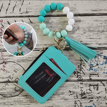 Laden Sie das Bild in den Galerie-Viewer, Stylischer Kartenhalter mit Silikon-Perlen-Armband