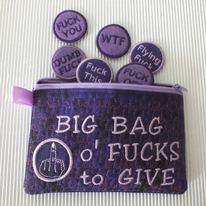 Große Tüte F*cks zum Verschenken Zipper Pouch