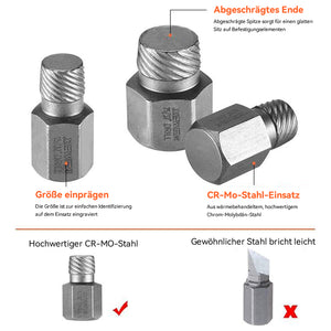 25-teiliges Mutternabzieher-Set