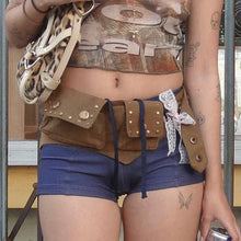 Laden Sie das Bild in den Galerie-Viewer, Brauner Westerngürtel im Vintage-Stil