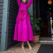 Laden Sie das Bild in den Galerie-Viewer, Einfarbiges Kleid mit Trägerrock