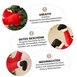Weihnachtsmann-Beine-Dekoration