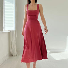 Laden Sie das Bild in den Galerie-Viewer, Neues Midikleid mit dicken Trägern für Damen