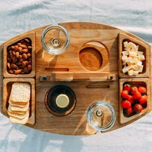 Laden Sie das Bild in den Galerie-Viewer, Tragbares Weinregal aus Holz