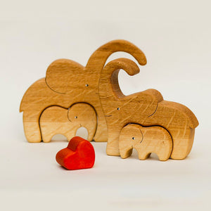 Holzpuzzle Elefantenfamilie