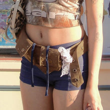Laden Sie das Bild in den Galerie-Viewer, Brauner Westerngürtel im Vintage-Stil
