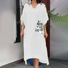 Laden Sie das Bild in den Galerie-Viewer, Fischschuppenkleid mit Kapuze und Pailletten