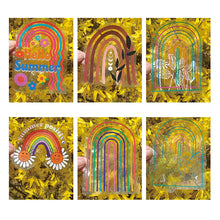 Laden Sie das Bild in den Galerie-Viewer, PVC Bunte Adsorptionsregenbogenglasfensteraufkleber, 6 Stk