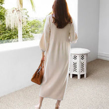 Laden Sie das Bild in den Galerie-Viewer, Lockeres Pulloverkleid mit Laternenärmeln