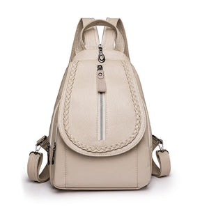Twist Clamshell Lederrucksack
