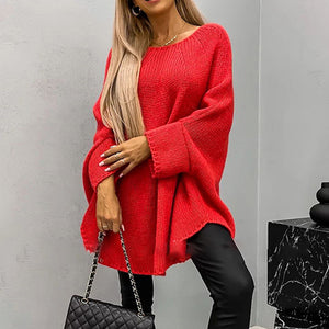 Eleganter gestrickter Cape-Pullover für Damen