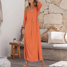 Laden Sie das Bild in den Galerie-Viewer, Elegantes, bequemes Kleid mit V-Ausschnitt