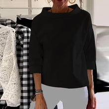 Laden Sie das Bild in den Galerie-Viewer, Lässiges Rollkragenoberteil mit weitem Revers