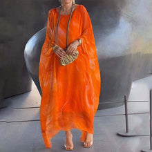 Laden Sie das Bild in den Galerie-Viewer, Elegantes Chiffonkleid mit Marmorprint