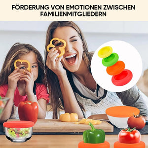Satz mit 4 Silikondeckeln
