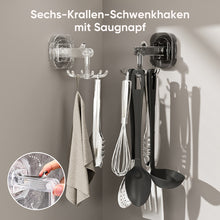 Laden Sie das Bild in den Galerie-Viewer, Sechs-Krallen-Drehhaken mit Saugnapf