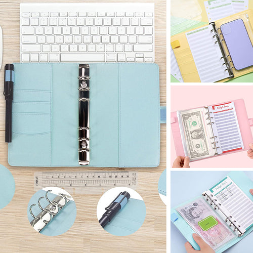 Budgetplaner mit Geldumschlag