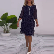 Laden Sie das Bild in den Galerie-Viewer, Elegantes Lagenkleid mit Polka Dot-Print