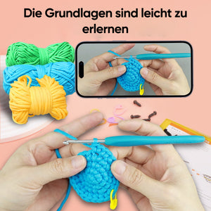 Bunte gehäkelte Dinosaurier
