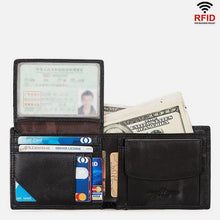 Laden Sie das Bild in den Galerie-Viewer, Vintage RFID-Geldbörse mit großem Fassungsvermögen