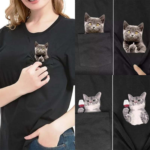 😾🖕Katzenmotiv T-Shirt mii Mittelfinger