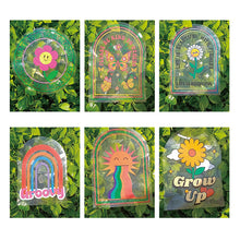 Laden Sie das Bild in den Galerie-Viewer, PVC Bunte Adsorptionsregenbogenglasfensteraufkleber, 6 Stk