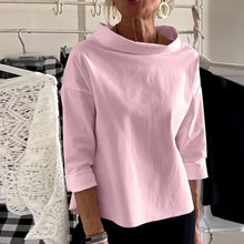 Laden Sie das Bild in den Galerie-Viewer, Lässiges Rollkragenoberteil mit weitem Revers