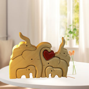 Holzpuzzle Elefantenfamilie