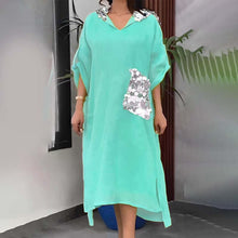 Laden Sie das Bild in den Galerie-Viewer, Fischschuppenkleid mit Kapuze und Pailletten