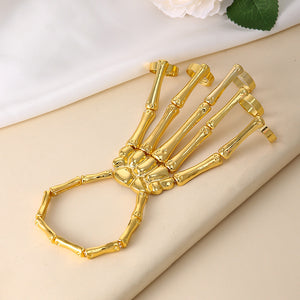 Totenkopf-Knochen-Ring-Armband