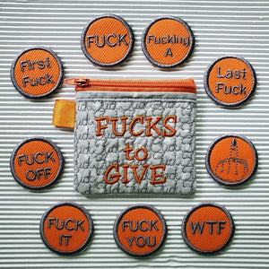 Große Tüte F*cks zum Verschenken Zipper Pouch