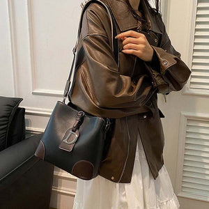 Nischen-Umhängetasche aus PU-Leder für Damen👜