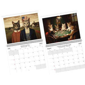 Ikonische Katzenkunst 2025 Kalender