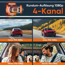 Laden Sie das Bild in den Galerie-Viewer, Vierfach-Aufzeichnungsgerät zur Überwachung des Fahrverhaltens