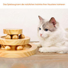 Laden Sie das Bild in den Galerie-Viewer, Katzenspielzeugkarussell aus Massivholz