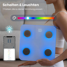 Laden Sie das Bild in den Galerie-Viewer, Smarte Bluetooth Körperfettwaage mit BMI