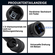 Laden Sie das Bild in den Galerie-Viewer, 1/2 Zoll Universal-Stecknuss-Verlängerungsstange