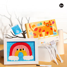 Laden Sie das Bild in den Galerie-Viewer, Kinder Zellstoffstempel-Texturmalerei